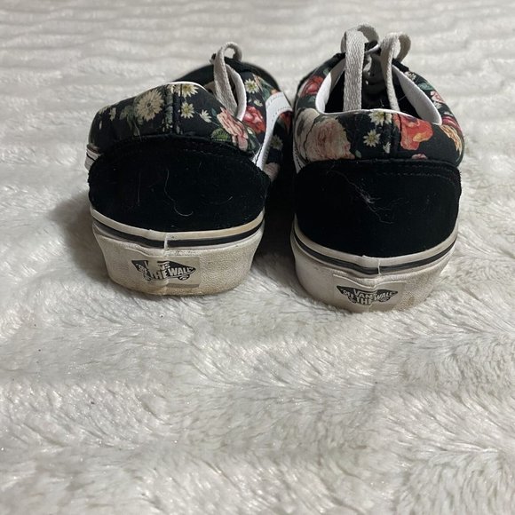 Vans Unisex Black Lace-Up Low Top Garden Floral Old Skool Sneaker Shoes M6/W7.5 - Picture 4 of 8